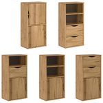 Casa si Gradina - Mobilier - Comode si corpuri - Comode - Dulapuri laterale 5 buc "ODDA" 40x24x79 cm lemn masiv de pin, model 5 rafturi 5 sertare - Infinity.ro
