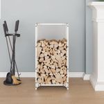 Casa si Gradina - Termice - Sobe, Seminee si accesorii - Accesorii seminee si sobe - Suport pentru lemne de foc alb 40x30x80 cm Otel laminat la rece - Infinity.ro