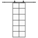 Casa si Gradina - Constructii - Usi interior, exterior si garaj - Usi interior - Usa glisanta cu set de feronerie neagra 76x205 cm Sticla ESG - Infinity.ro