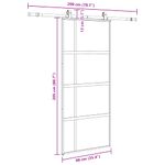 Casa si Gradina - Constructii - Usi interior, exterior si garaj - Usi interior - Usa glisanta cu set feronerie neagra 90x205cm sticla securizata - Infinity.ro