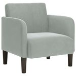 Casa si Gradina - Mobilier - Scaune si fotolii - Fotolii - Fotoliu cu cotiere Gri deschis 54 cm catifea - Infinity.ro