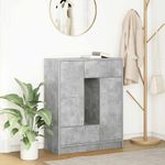 Casa si Gradina - Mobilier - Comode si corpuri - Comode - Bufeta cu sertare si usi Gri beton 73x31x90 cm - Infinity.ro