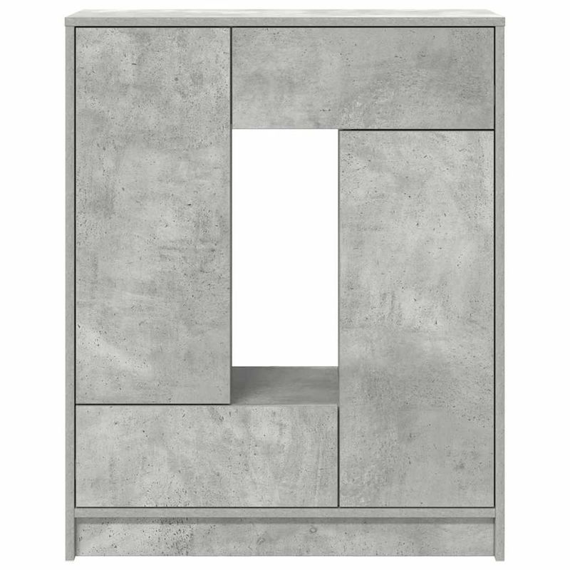 Casa si Gradina - Mobilier - Comode si corpuri - Comode - Bufeta cu sertare si usi Gri beton 73x31x90 cm - Infinity.ro