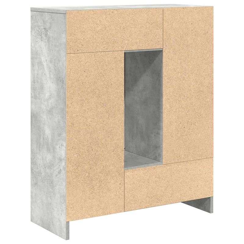 Casa si Gradina - Mobilier - Comode si corpuri - Comode - Bufeta cu sertare si usi Gri beton 73x31x90 cm - Infinity.ro
