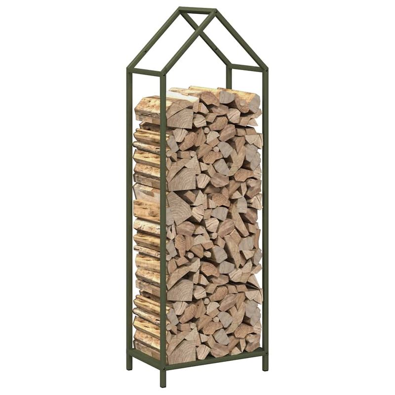 Casa si Gradina - Termice - Sobe, Seminee si accesorii - Accesorii seminee si sobe - Suport pentru lemne de foc Verde masline Otel laminat la rece - Infinity.ro