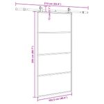 Casa si Gradina - Constructii - Usi interior, exterior si garaj - Usi interior - Usa glisanta cu set de feronerie neagra 102,5x205 cm Sticla ESG - Infinity.ro