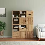 Casa si Gradina - Mobilier - Comode si corpuri - Comode - Dulapuri laterale 6 buc "ODDA" 40x24x79 cm lemn masiv de pin - Infinity.ro