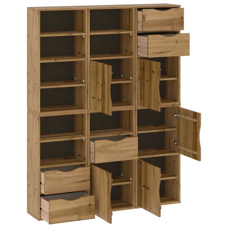 Casa si Gradina - Mobilier - Comode si corpuri - Comode - Dulapuri laterale 6 buc "ODDA" 40x24x79 cm lemn masiv de pin - Infinity.ro