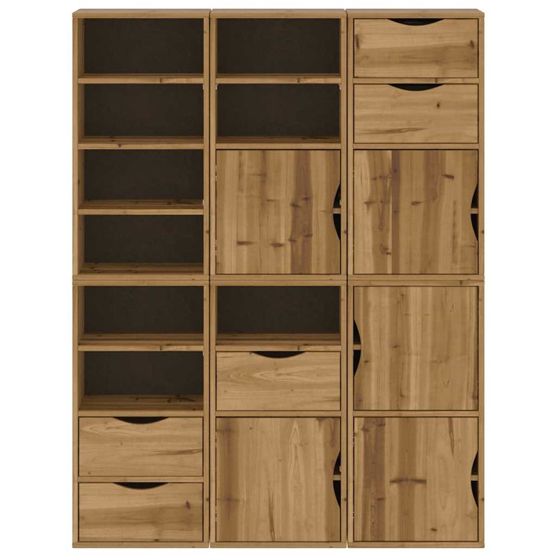 Casa si Gradina - Mobilier - Comode si corpuri - Comode - Dulapuri laterale 6 buc "ODDA" 40x24x79 cm lemn masiv de pin - Infinity.ro