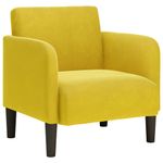 Casa si Gradina - Mobilier - Scaune si fotolii - Fotolii - Fotoliu cu Cotiere Catifea Galben 54 cm - Infinity.ro