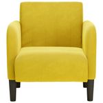 Casa si Gradina - Mobilier - Scaune si fotolii - Fotolii - Fotoliu cu Cotiere Catifea Galben 54 cm - Infinity.ro