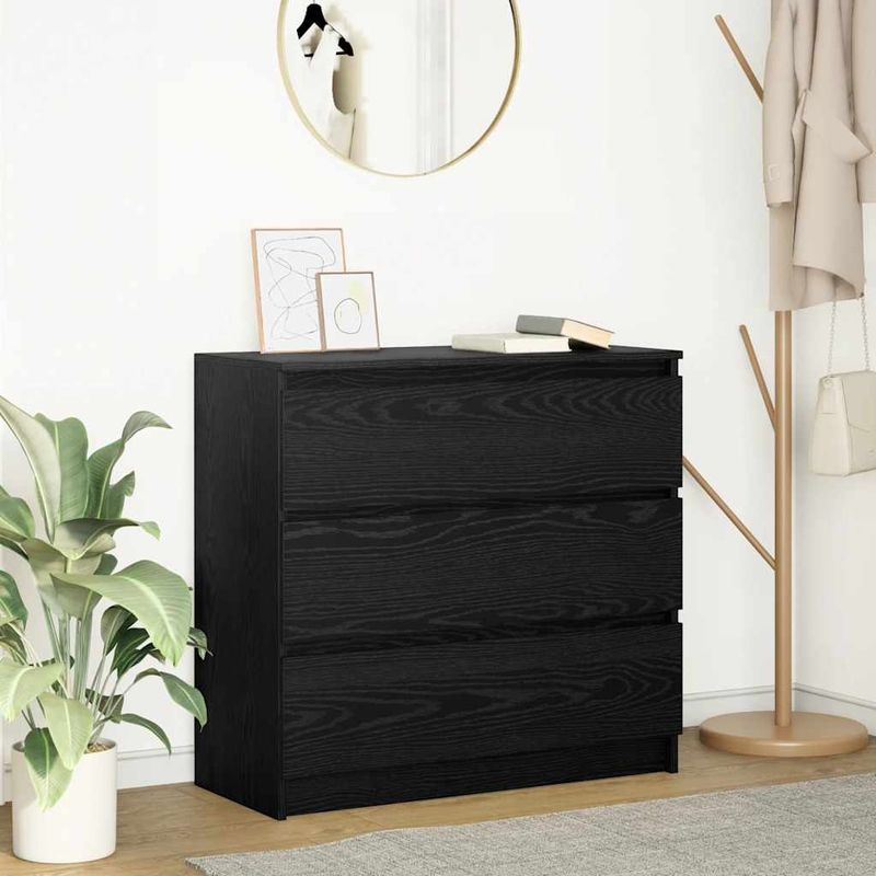 Casa si Gradina - Mobilier - Comode si corpuri - Comode - Bufeta Stejar negru 80x35x76 cm Lemn prelucrat - Infinity.ro