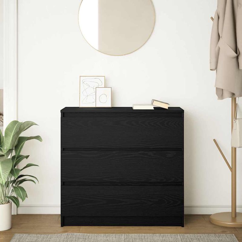 Casa si Gradina - Mobilier - Comode si corpuri - Comode - Bufeta Stejar negru 80x35x76 cm Lemn prelucrat - Infinity.ro