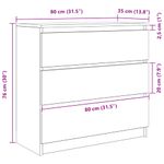 Casa si Gradina - Mobilier - Comode si corpuri - Comode - Bufeta Stejar negru 80x35x76 cm Lemn prelucrat - Infinity.ro