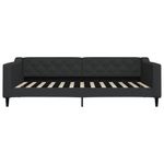 Casa si Gradina - Mobilier - Paturi si accesorii - Paturi - Pat de zi cu extensie, negru, 100x200 cm, textil - Infinity.ro