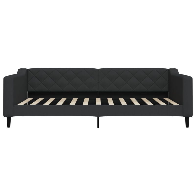 Casa si Gradina - Mobilier - Paturi si accesorii - Paturi - Pat de zi cu extensie, negru, 100x200 cm, textil - Infinity.ro