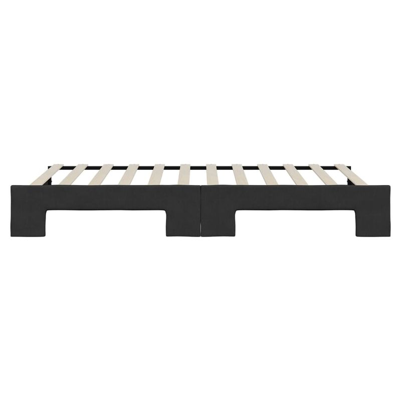 Casa si Gradina - Mobilier - Paturi si accesorii - Paturi - Pat de zi cu extensie, negru, 100x200 cm, textil - Infinity.ro