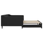 Casa si Gradina - Mobilier - Paturi si accesorii - Paturi - Pat de zi cu extensie, negru, 100x200 cm, textil - Infinity.ro