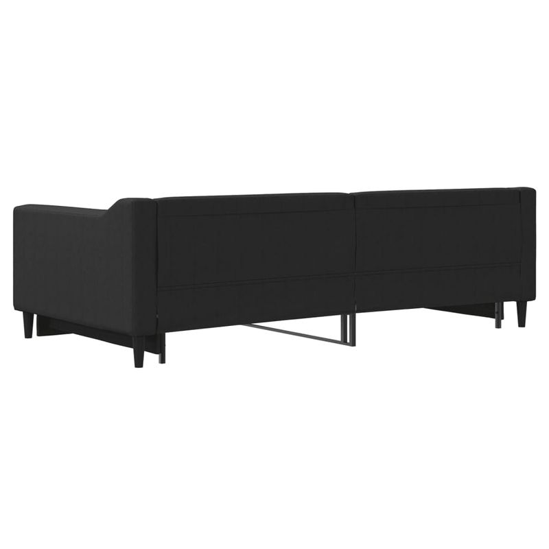 Casa si Gradina - Mobilier - Paturi si accesorii - Paturi - Pat de zi cu extensie, negru, 100x200 cm, textil - Infinity.ro