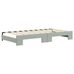 Casa si Gradina - Mobilier - Paturi si accesorii - Paturi - Pat de zi cu extensie si saltele, gri deschis 90x190 cm catifea - Infinity.ro