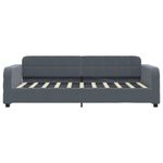 Casa si Gradina - Mobilier - Paturi si accesorii - Paturi - Pat de zi cu extensie si sertare, gri inchis, 90x190cm catifea - Infinity.ro