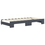 Casa si Gradina - Mobilier - Paturi si accesorii - Paturi - Pat de zi cu extensie si sertare, gri inchis, 90x190cm catifea - Infinity.ro