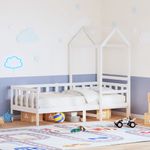 Casa si Gradina - Mobilier - Paturi si accesorii - Paturi - Pat de zi cu acoperis, alb, 80x200 cm, lemn masiv de pin - Infinity.ro