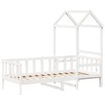 Casa si Gradina - Mobilier - Paturi si accesorii - Paturi - Pat de zi cu acoperis, alb, 80x200 cm, lemn masiv de pin - Infinity.ro