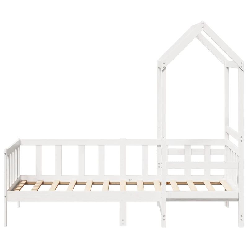 Casa si Gradina - Mobilier - Paturi si accesorii - Paturi - Pat de zi cu acoperis, alb, 80x200 cm, lemn masiv de pin - Infinity.ro