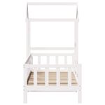 Casa si Gradina - Mobilier - Paturi si accesorii - Paturi - Pat de zi cu acoperis, alb, 80x200 cm, lemn masiv de pin - Infinity.ro