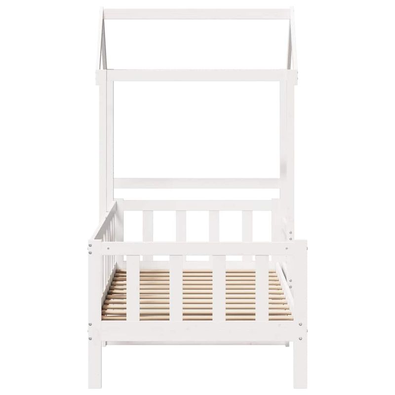 Casa si Gradina - Mobilier - Paturi si accesorii - Paturi - Pat de zi cu acoperis, alb, 80x200 cm, lemn masiv de pin - Infinity.ro