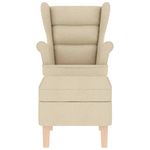 Casa si Gradina - Mobilier - Scaune si fotolii - Fotolii - Fotoliu balansoar cu taburet, crem, material textil, cantitate în pachet: 2, model cu scăunel pentru picioare - Infinity.ro