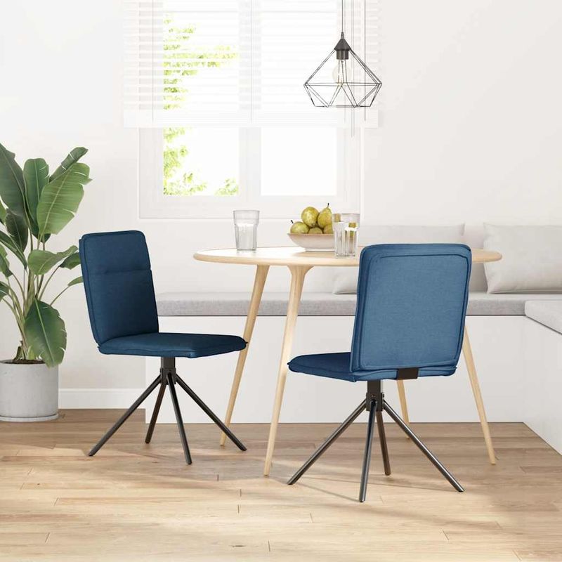 Casa si Gradina - Mobilier - Scaune si fotolii - Scaune - Scaune de bucatarie, 2 buc., albastru, textil - Infinity.ro
