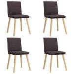 Casa si Gradina - Mobilier - Scaune si fotolii - Scaune - Scaune de bucatarie, 4 buc., maro inchis, material textil - Infinity.ro