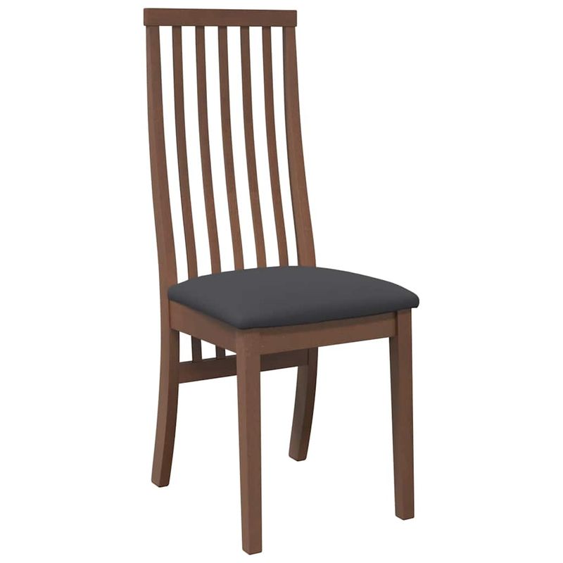 Casa si Gradina - Mobilier - Scaune si fotolii - Scaune - Scaune sufragerie cu perne 2 buc. cauciuc din lemn masiv maro - Infinity.ro
