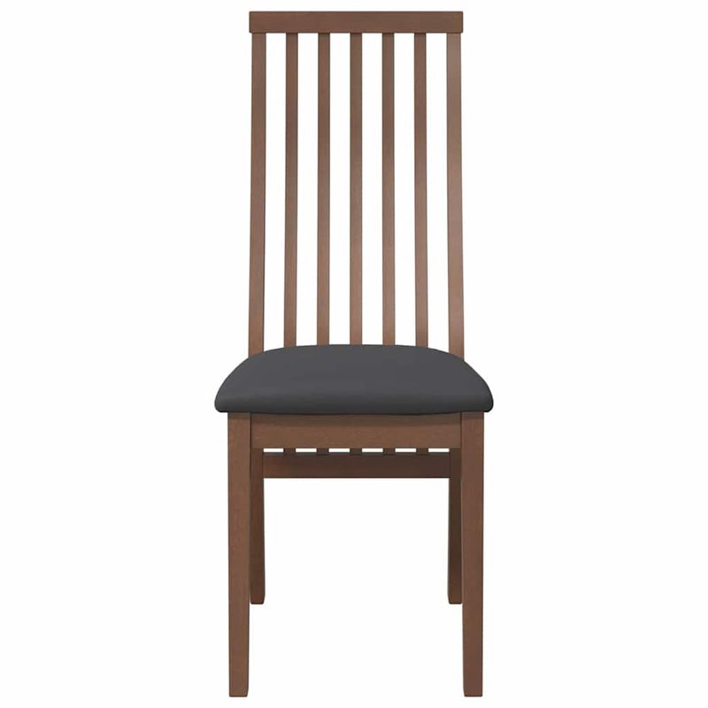 Casa si Gradina - Mobilier - Scaune si fotolii - Scaune - Scaune sufragerie cu perne 2 buc. cauciuc din lemn masiv maro - Infinity.ro