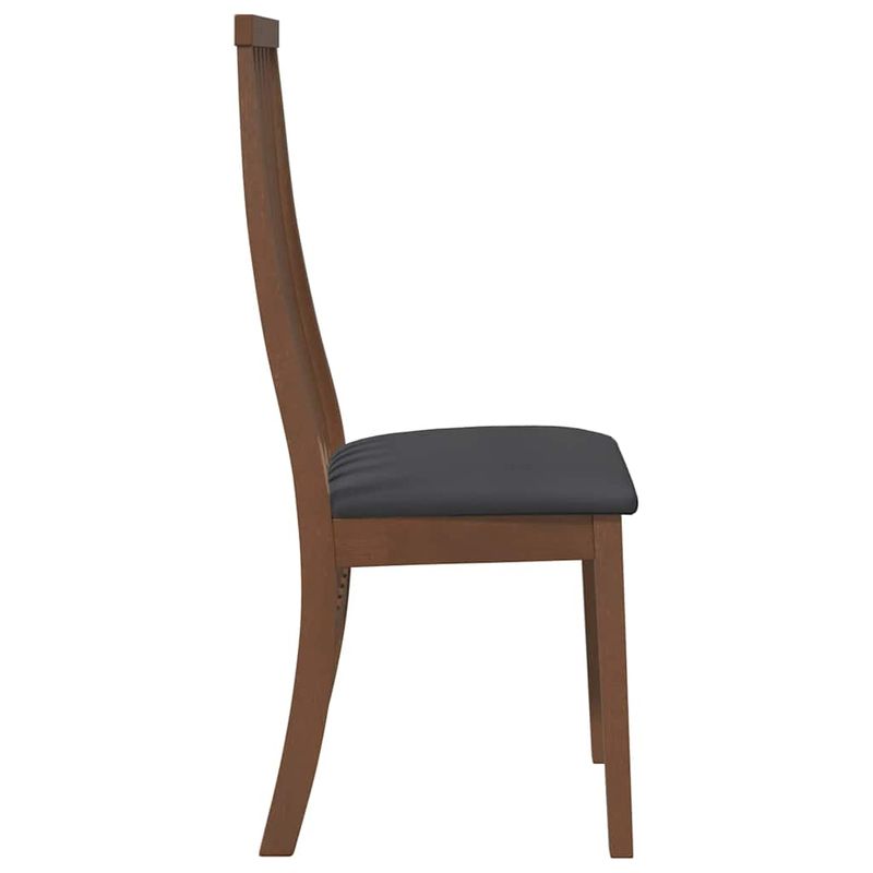Casa si Gradina - Mobilier - Scaune si fotolii - Scaune - Scaune sufragerie cu perne 2 buc. cauciuc din lemn masiv maro - Infinity.ro