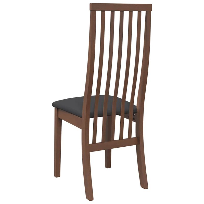 Casa si Gradina - Mobilier - Scaune si fotolii - Scaune - Scaune sufragerie cu perne 2 buc. cauciuc din lemn masiv maro - Infinity.ro