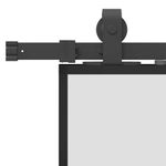 Casa si Gradina - Constructii - Usi interior, exterior si garaj - Usi interior - Usa glisanta cu set de feronerie neagra 102,5x205 cm Sticla ESG - Infinity.ro