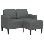 Casa si Gradina - Mobilier - Canapele si coltare - Canapele - Canapea cu 2 locuri cu sezlong in forma L tesatura gri inchis - Infinity.ro