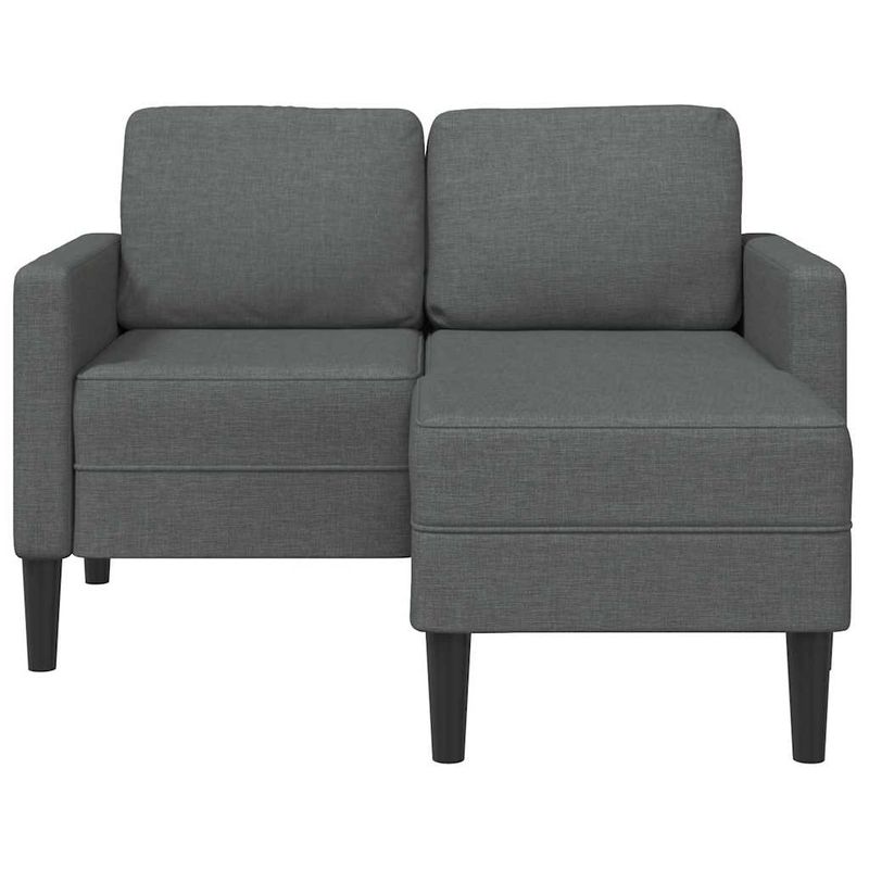 Casa si Gradina - Mobilier - Canapele si coltare - Canapele - Canapea cu 2 locuri cu sezlong in forma L tesatura gri inchis - Infinity.ro