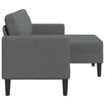Casa si Gradina - Mobilier - Canapele si coltare - Canapele - Canapea cu 2 locuri cu sezlong in forma L tesatura gri inchis - Infinity.ro