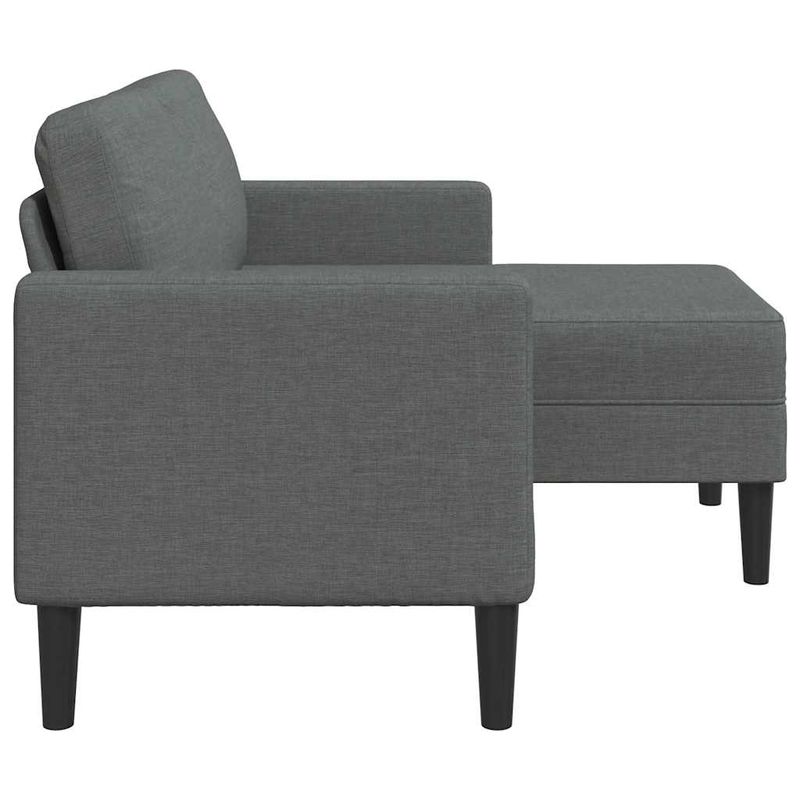 Casa si Gradina - Mobilier - Canapele si coltare - Canapele - Canapea cu 2 locuri cu sezlong in forma L tesatura gri inchis - Infinity.ro