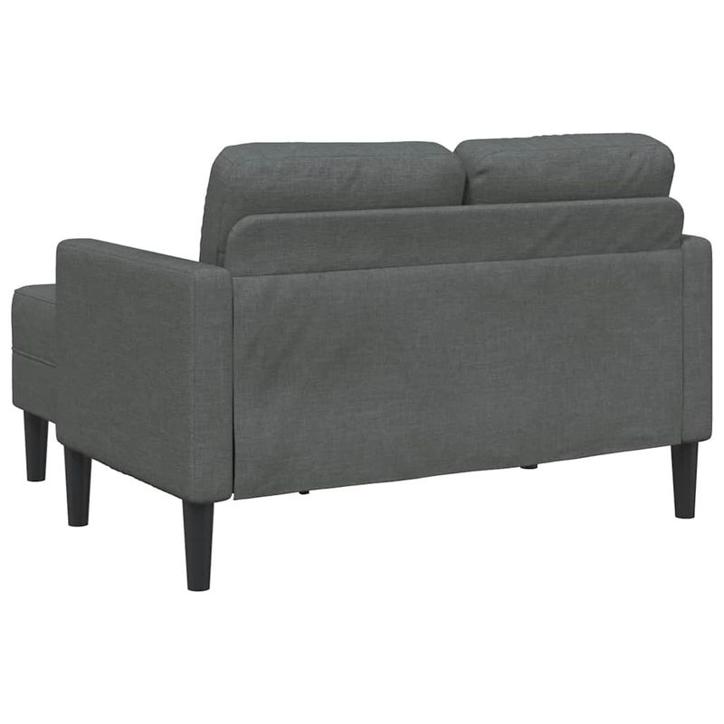 Casa si Gradina - Mobilier - Canapele si coltare - Canapele - Canapea cu 2 locuri cu sezlong in forma L tesatura gri inchis - Infinity.ro