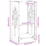 Casa si Gradina - Termice - Sobe, Seminee si accesorii - Accesorii seminee si sobe - Suport pentru lemne de foc 40x30x80 cm otel inoxidabil - Infinity.ro