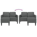 Casa si Gradina - Mobilier - Canapele si coltare - Canapele - Canapea cu 2 locuri cu sezlong in forma L tesatura gri inchis - Infinity.ro