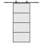 Casa si Gradina - Constructii - Usi interior, exterior si garaj - Usi interior - Usa glisanta cu set de feronerie neagra 90x205 cm Sticla ESG - Infinity.ro