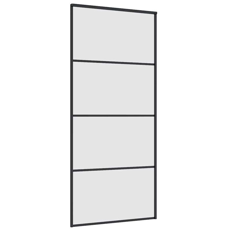 Casa si Gradina - Constructii - Usi interior, exterior si garaj - Usi interior - Usa glisanta cu set de feronerie neagra 90x205 cm Sticla ESG - Infinity.ro