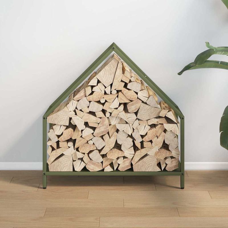 Casa si Gradina - Termice - Sobe, Seminee si accesorii - Accesorii seminee si sobe - Suport pentru lemne de foc Verde masline Otel laminat la rece - Infinity.ro