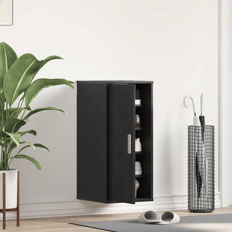Casa si Gradina - Mobilier - Organizare si depozitare - Organizator incaltaminte - Dulap Pantofi Stejar Negru 32x35x70 cm Lemn prelucrat - Infinity.ro